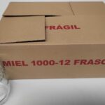 Frasco miel 1kg con celdillas grabadas - Caja 12 unidades
